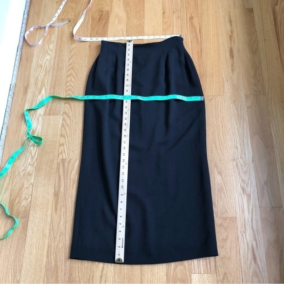 Rena Rowan SkirtWool Maxi Chocolate Brown High Waist and Long Back Slit (10) - Picture 7 of 8